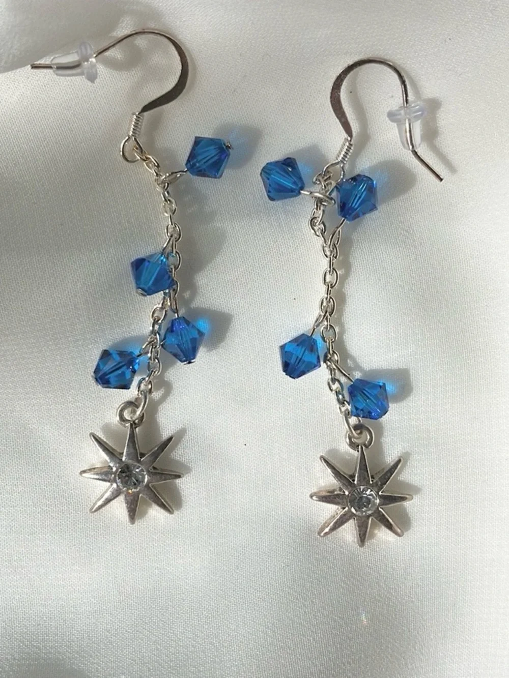 Crystal Star/Snowflake Earrings - Picture 3 of 4